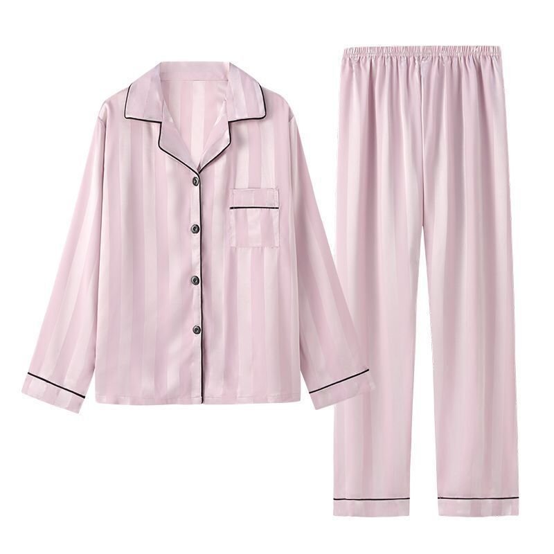 Striped Luxury New Plus Size Silk Loungewear