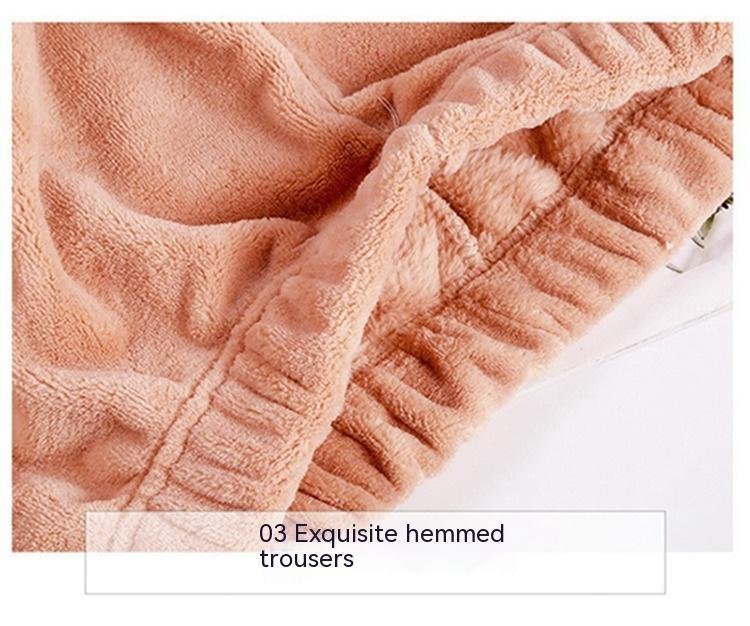 Warm Suit Women’s Thick Coral Fleece Loungewear Suit