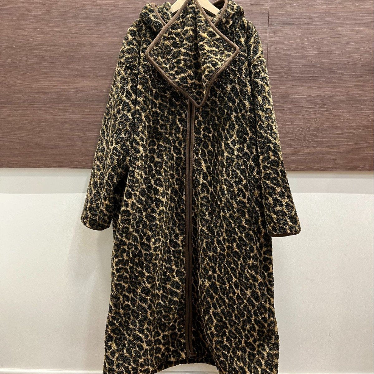 Thickened Warm Loungewear Nightgown Hooded Zipper